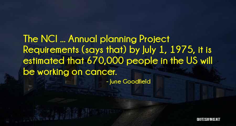 Planning A Project Quotes By June Goodfield