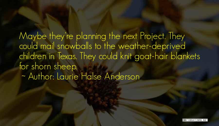 Planning A Project Quotes By Laurie Halse Anderson