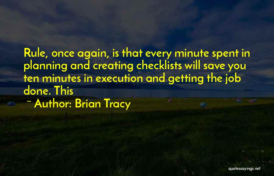 Planning And Execution Quotes By Brian Tracy