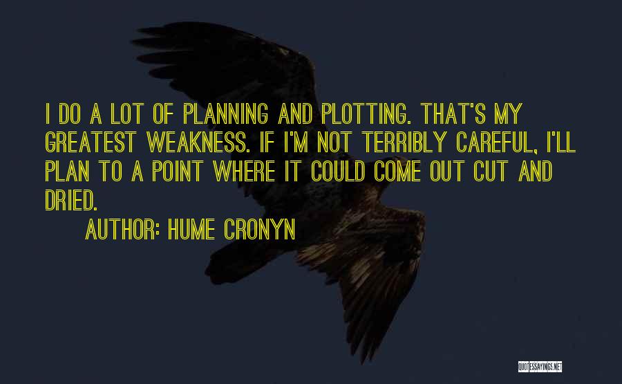 Planning And Plotting Quotes By Hume Cronyn