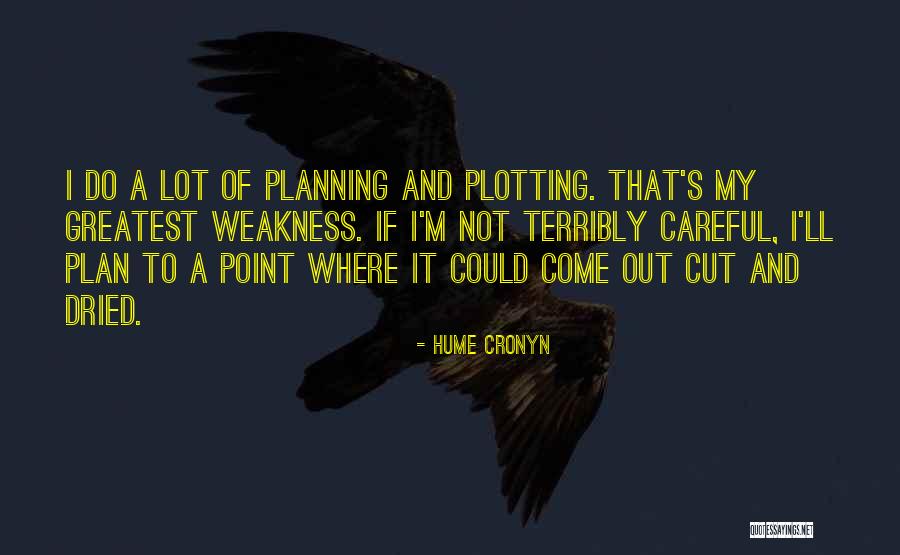 Planning And Plotting Quotes By Hume Cronyn