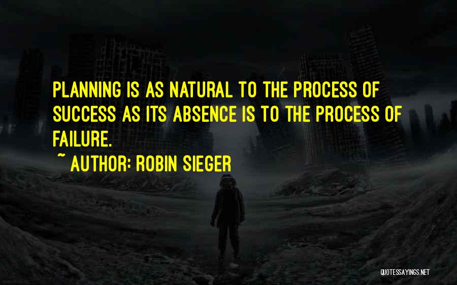 Planning For Success Quotes By Robin Sieger