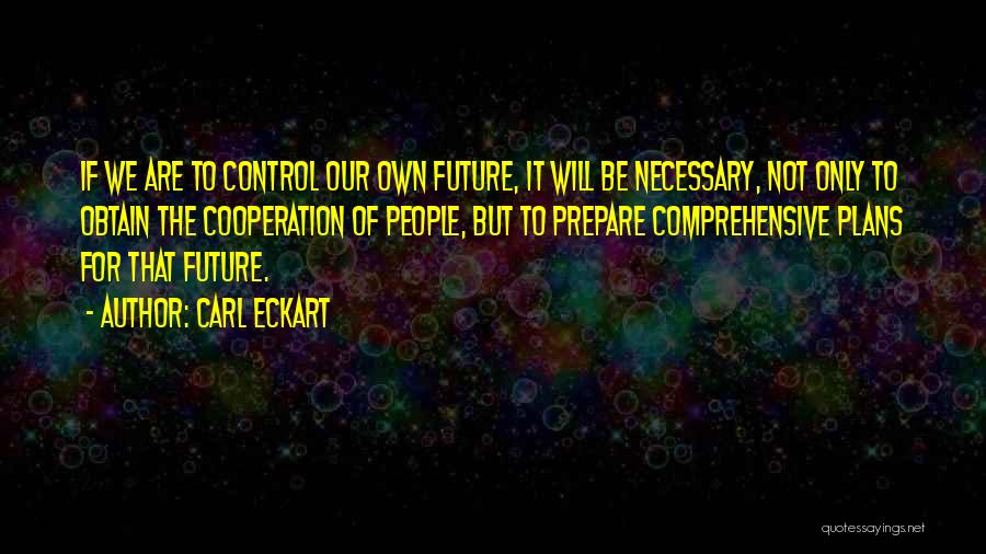 Plans For The Future Quotes By Carl Eckart