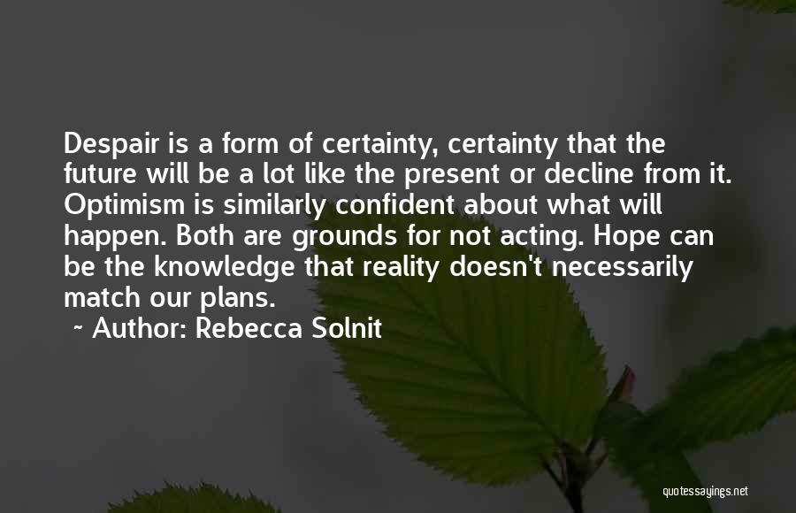Plans For The Future Quotes By Rebecca Solnit