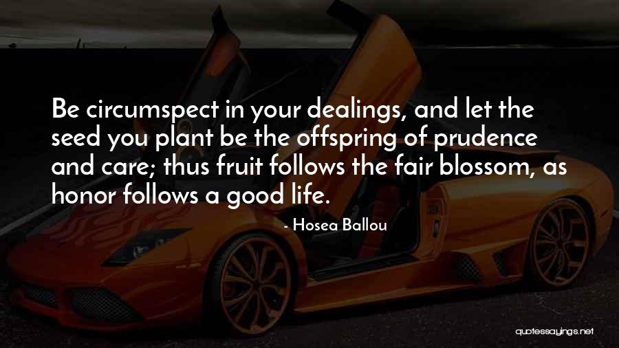 Plant A Good Seed Quotes By Hosea Ballou Plant A Good Seed Quotes By Hosea Ballou