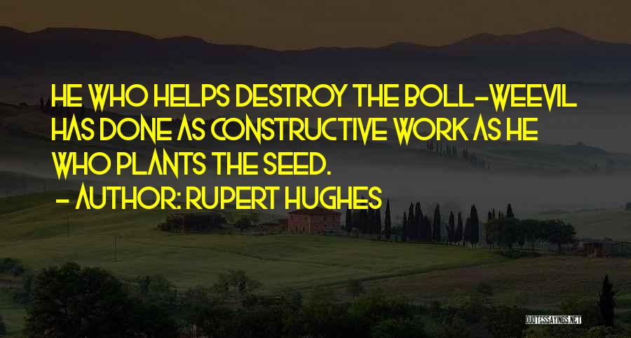 Plant Seed Quotes By Rupert Hughes