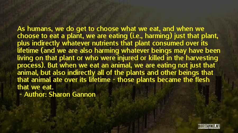 Plants And Humans Quotes By Sharon Gannon