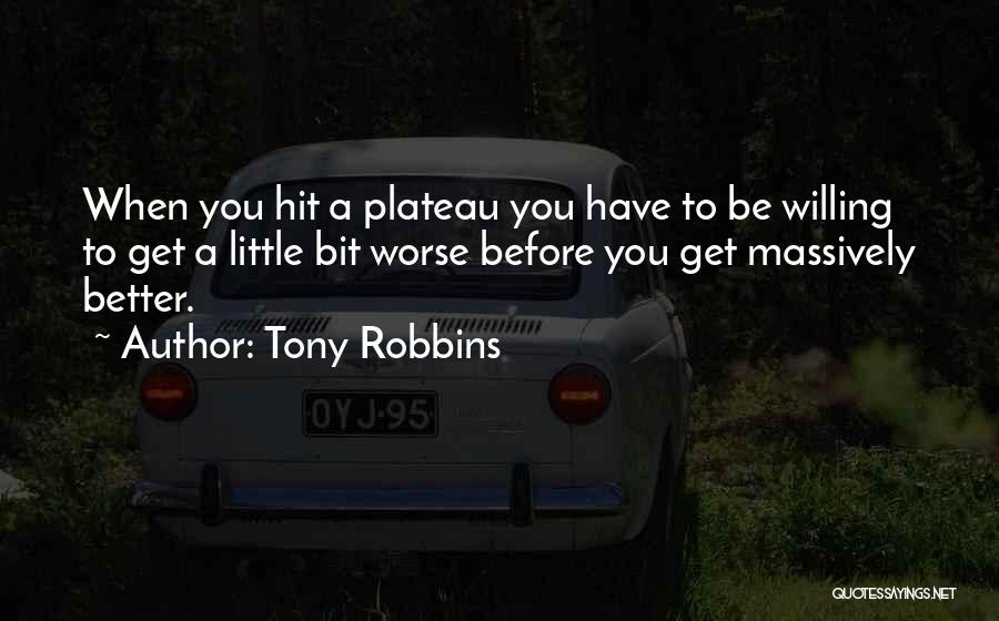 Plateau Quotes By Tony Robbins