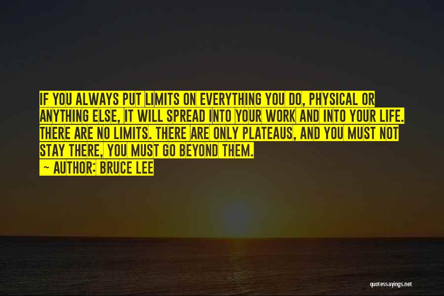 Plateaus Quotes By Bruce Lee