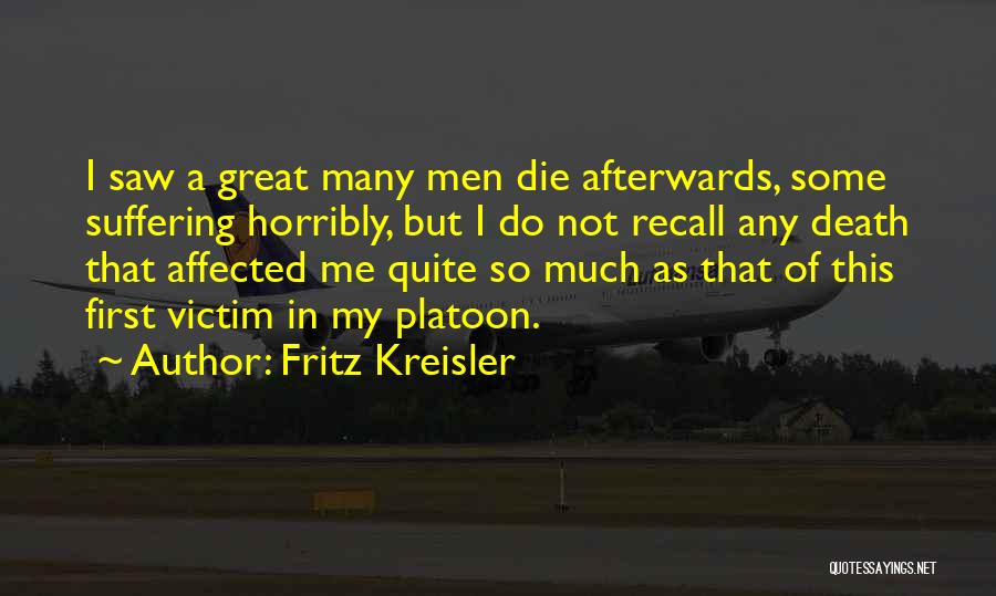 Platoon Quotes By Fritz Kreisler