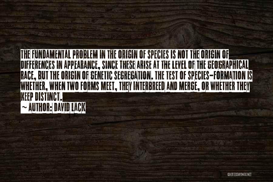 Plaugued Quotes By David Lack