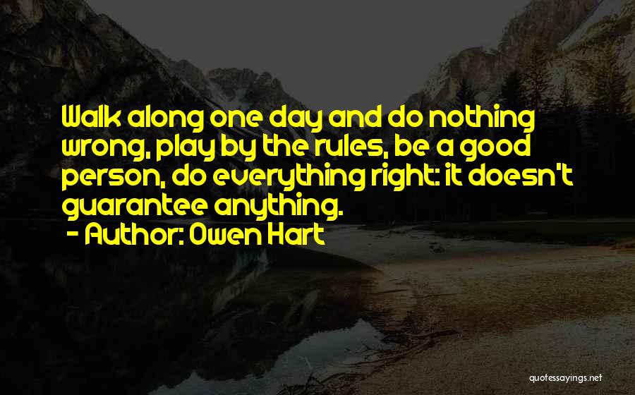 Play By The Rules Quotes By Owen Hart