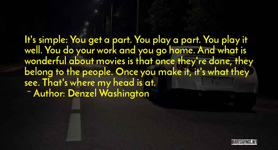 Play It Well Quotes By Denzel Washington