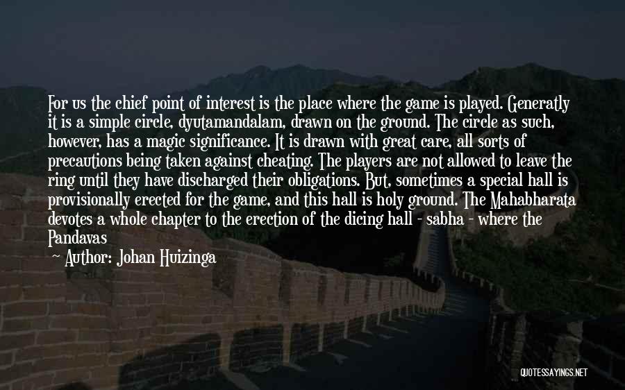 Players Being Played Quotes By Johan Huizinga