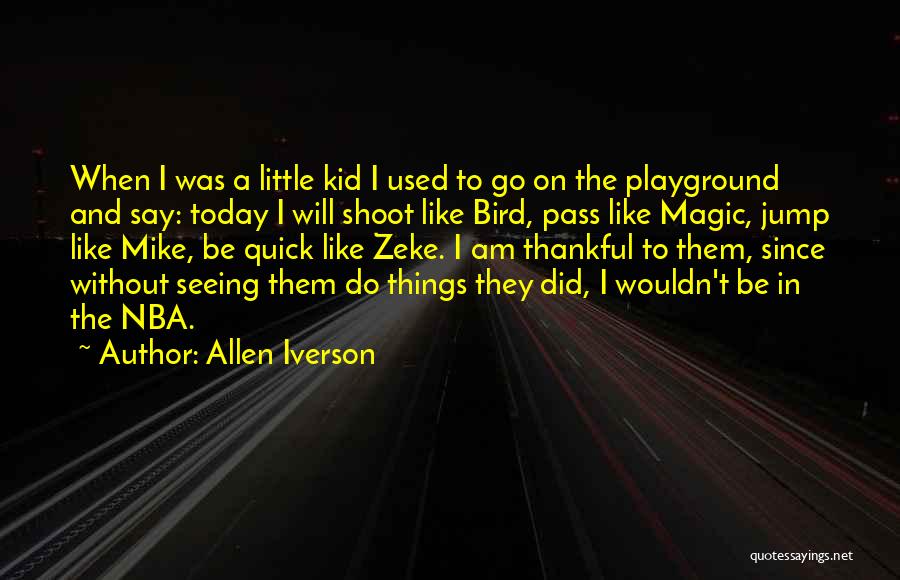 Playground Basketball Quotes By Allen Iverson