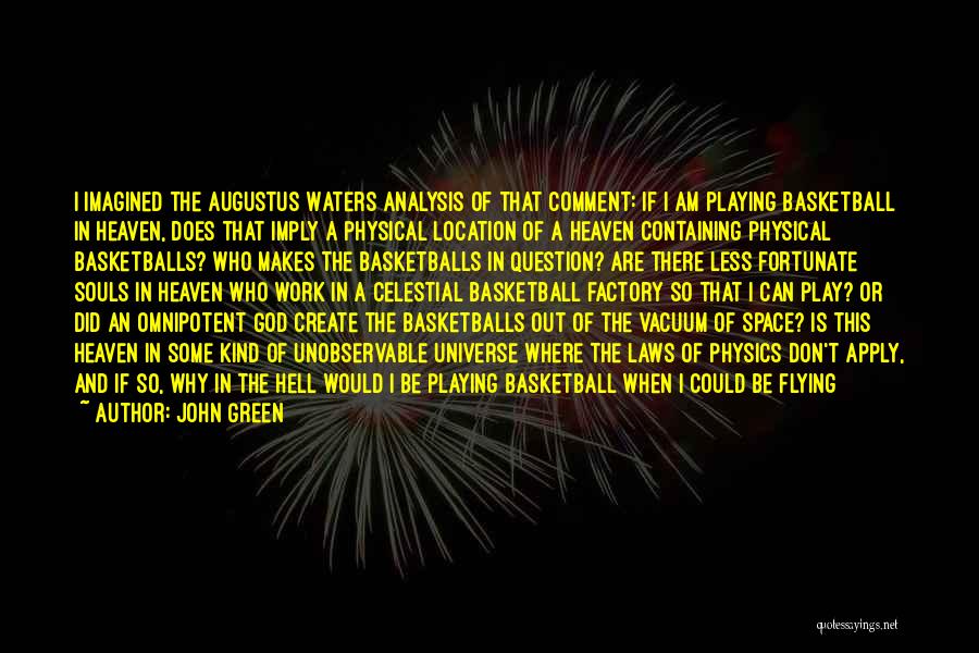 Playing Basketball Quotes By John Green