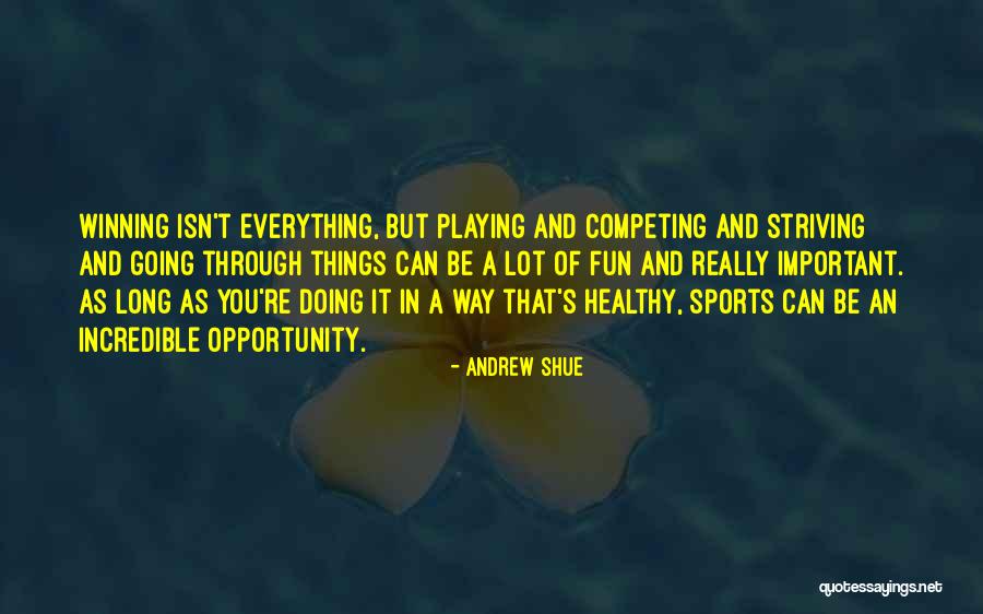 Playing Sports For Fun Quotes By Andrew Shue