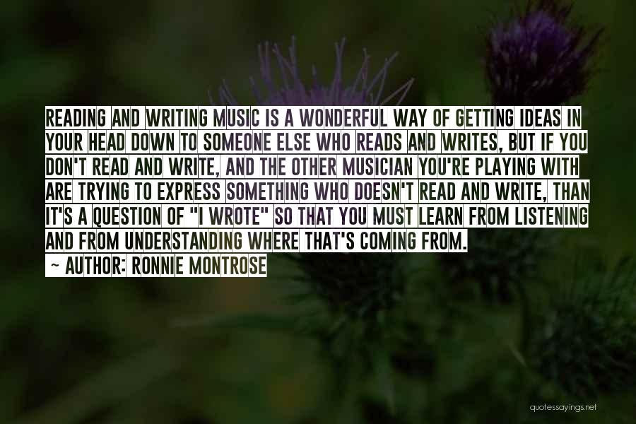 Playing With Someone Quotes By Ronnie Montrose