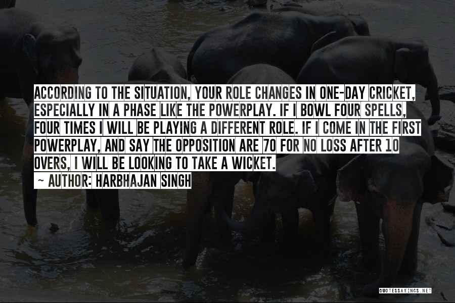 Playing Your Role Quotes By Harbhajan Singh