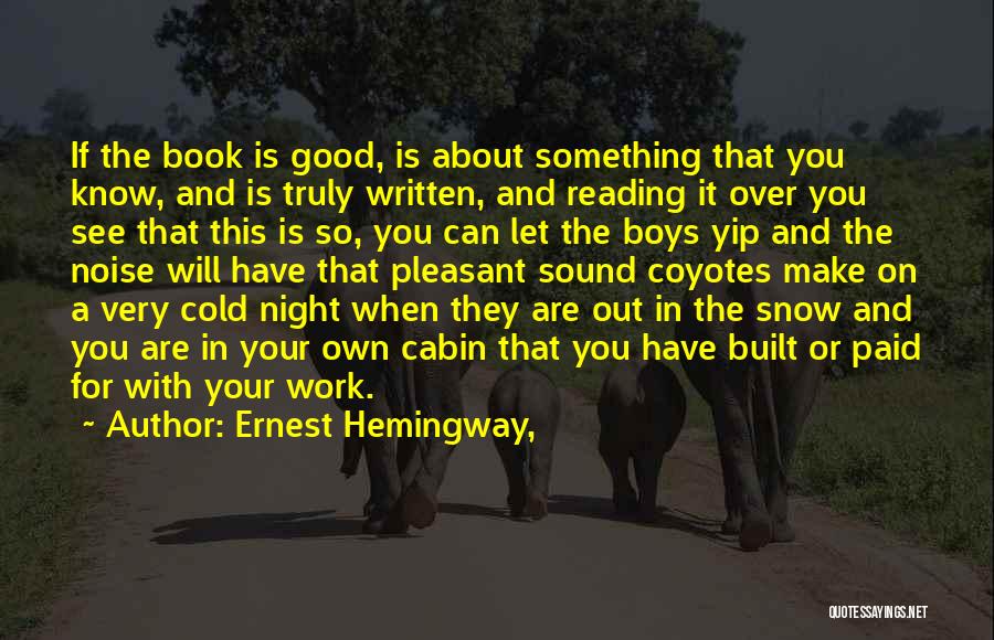 Pleasant Night Quotes By Ernest Hemingway,