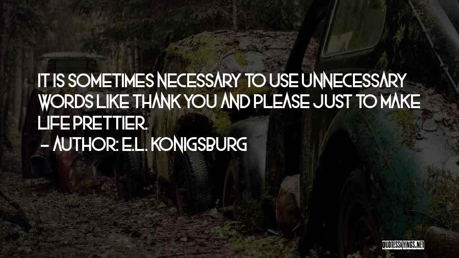 Please And Thank You Quotes By E.L. Konigsburg