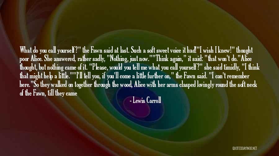 Please Just Tell Me Quotes By Lewis Carroll