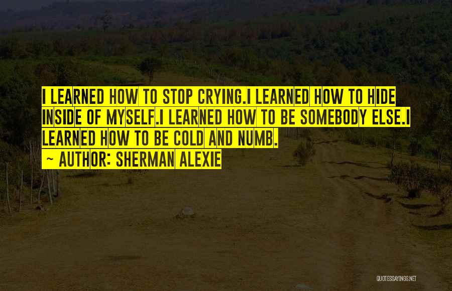 Please Stop Crying Quotes By Sherman Alexie