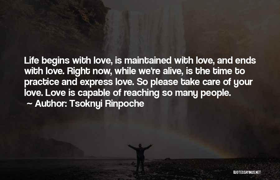 Please Take Care Quotes By Tsoknyi Rinpoche