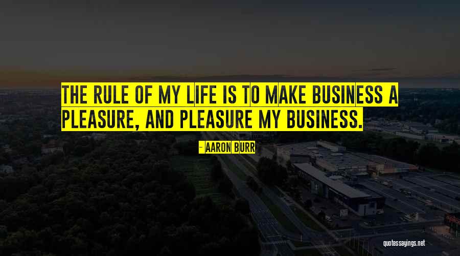 Pleasure And Business Quotes By Aaron Burr Pleasure And Business Quotes By Aaron Burr