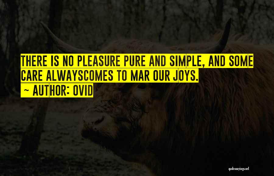 Pleasure In Simple Things Quotes By Ovid