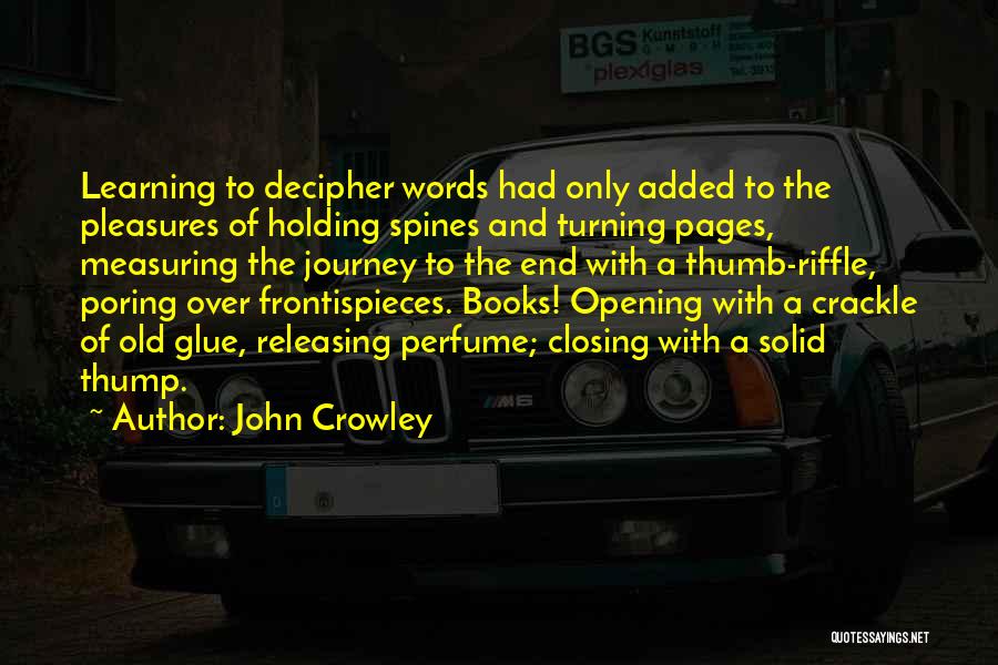 Pleasure Of Reading Books Quotes By John Crowley