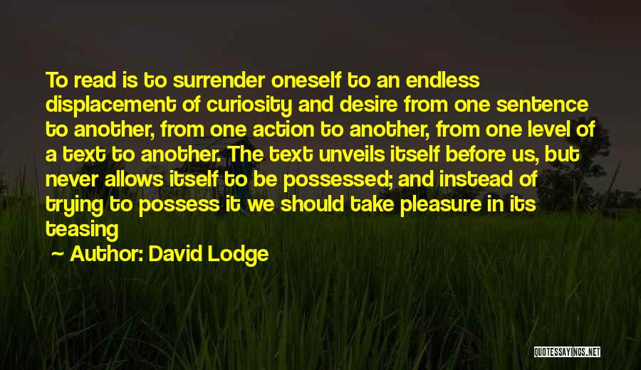 Pleasure Of The Text Quotes By David Lodge