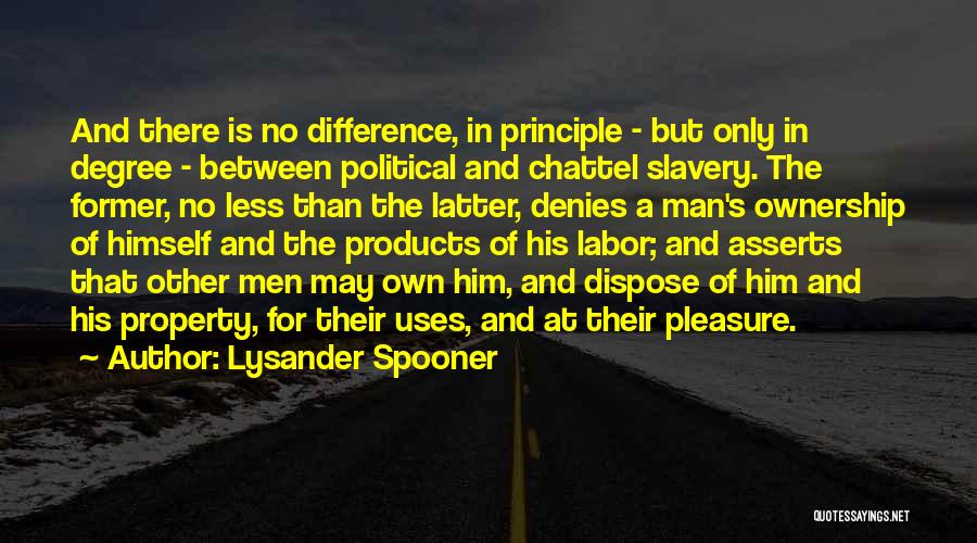 Pleasure Principle Quotes By Lysander Spooner