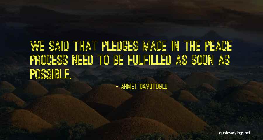 Pledges Quotes By Ahmet Davutoglu