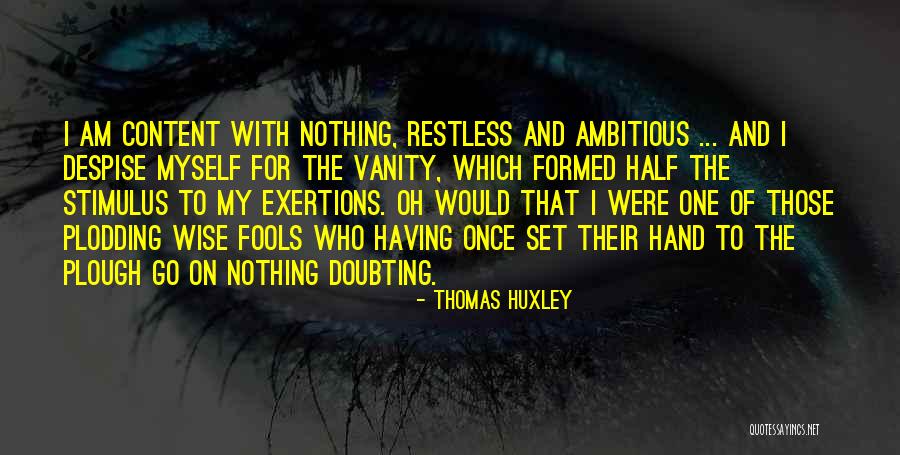Plodding On Quotes By Thomas Huxley