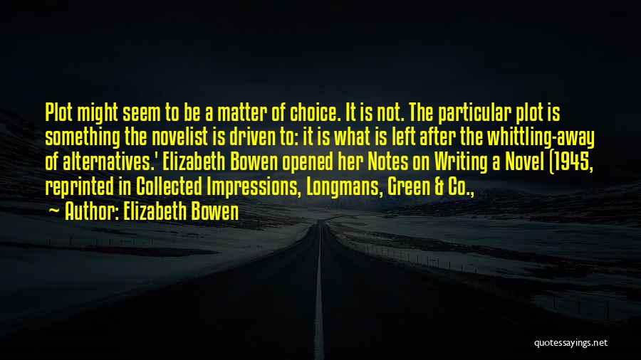 Plot Writing Quotes By Elizabeth Bowen