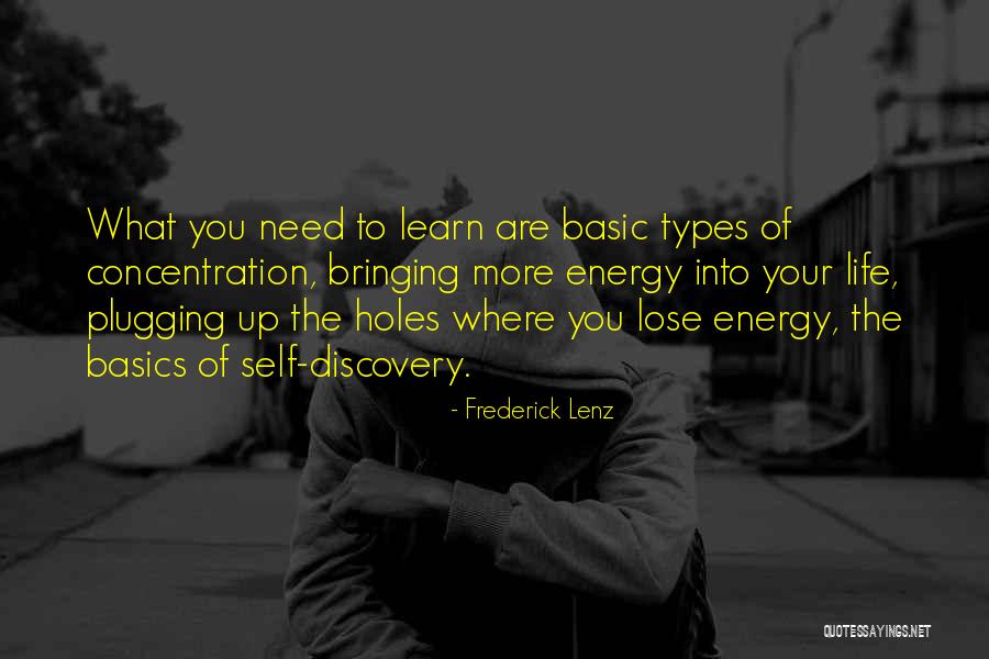 Plugging Quotes By Frederick Lenz