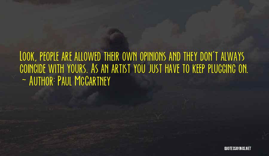 Plugging Quotes By Paul McCartney