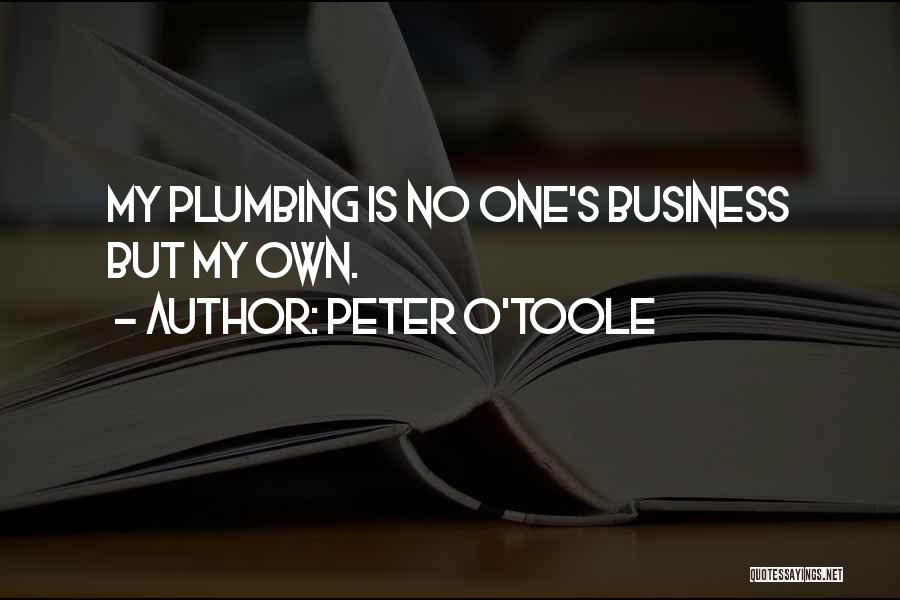 Plumbing Quotes By Peter O'Toole