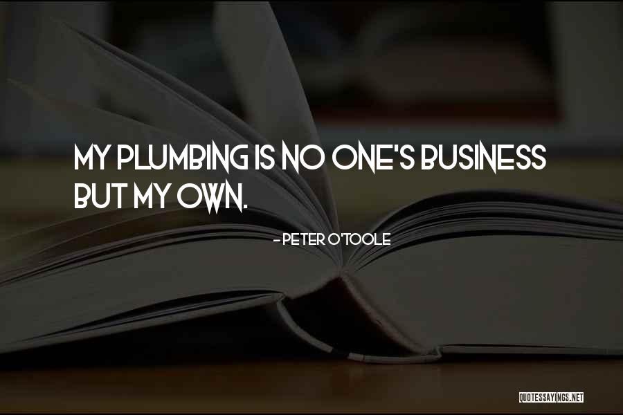 Plumbing Quotes By Peter O'Toole