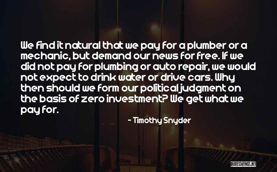 Plumbing Quotes By Timothy Snyder