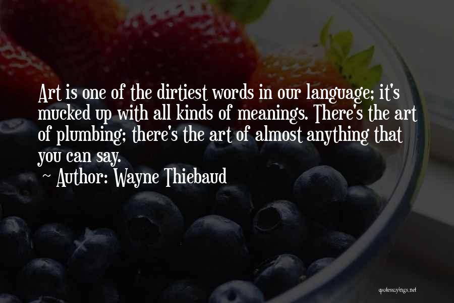 Plumbing Quotes By Wayne Thiebaud