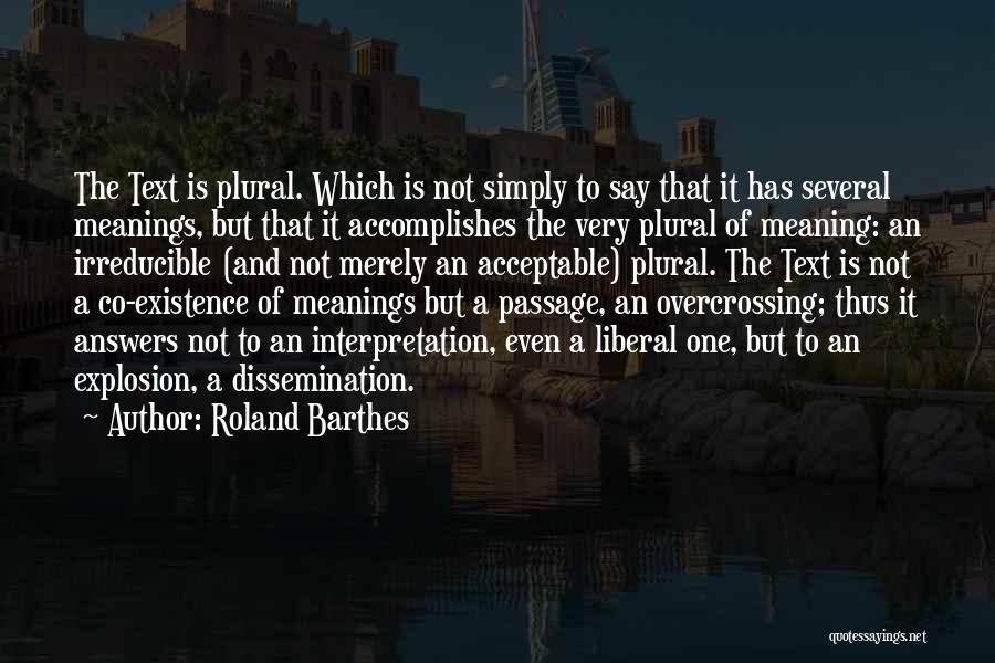 Plural Quotes By Roland Barthes