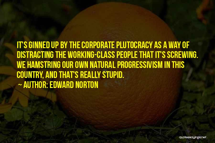 Plutocracy Quotes By Edward Norton