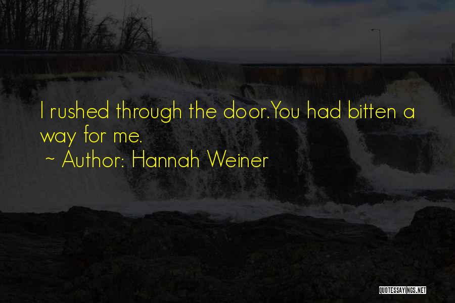 Poems Quotes By Hannah Weiner