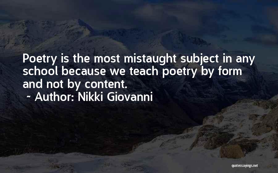 Poetry And Education Quotes By Nikki Giovanni