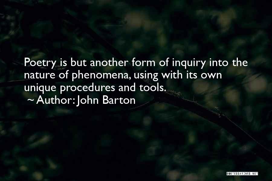 Poetry And Nature Quotes By John Barton