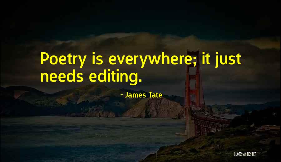 Poetry Is Quotes By James Tate