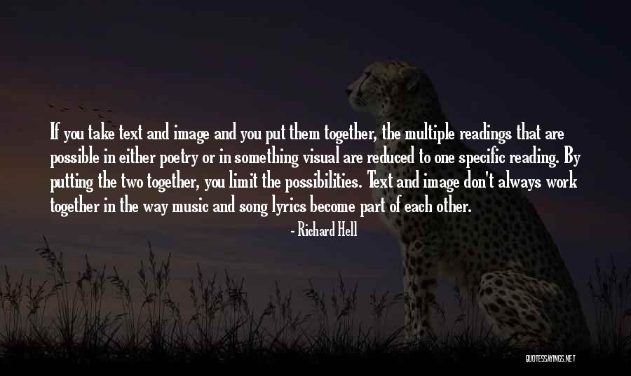 Poetry Lyrics Quotes By Richard Hell Poetry Lyrics Quotes By Richard Hell