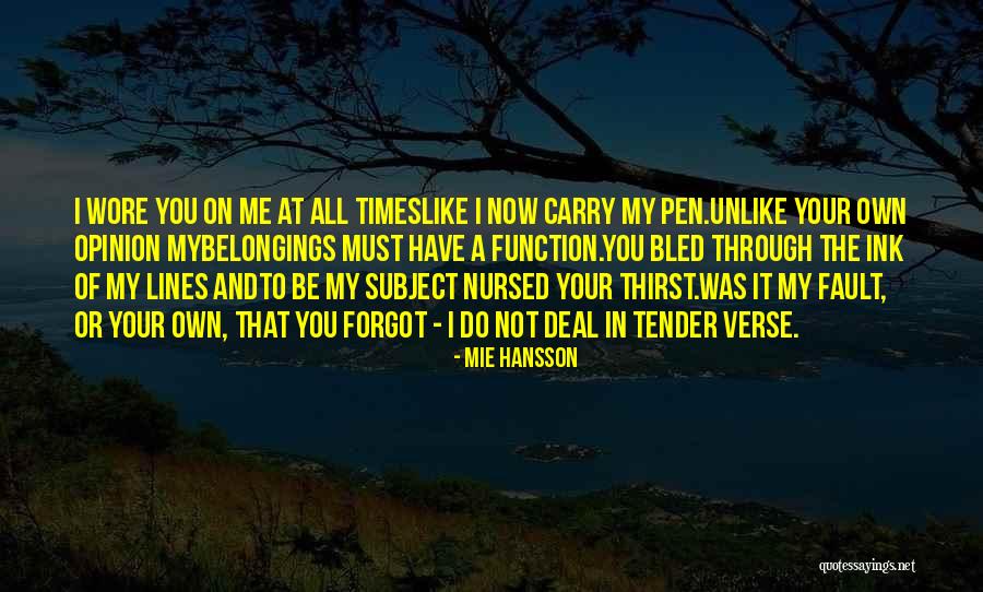 Poetry Quotes On Love Quotes By Mie Hansson